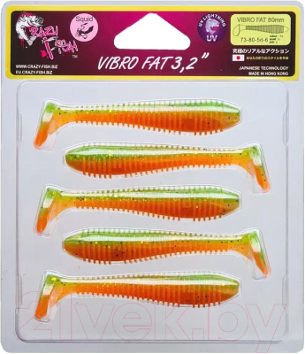 Мягкая приманка Crazy Fish Vibro Fat 3.2 / 73-80-5d-6