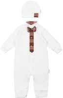 Комплект одежды для малышей Amarobaby Cell Bow / AB-OD22-C501B/33-68 (молочный, р.68) - 