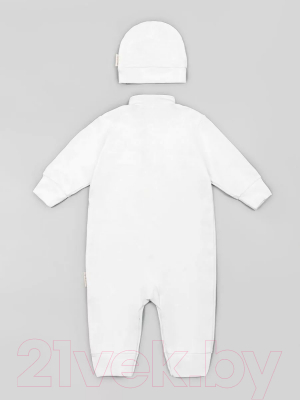 Комплект одежды для малышей Amarobaby Cell Bow / AB-OD22-C501B/33-86 (молочный, р.86)