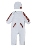 Комплект одежды для малышей Amarobaby Cell Keng / AB-OD22-C501K/11-68 (серый, р.68) - 