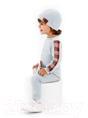 Комплект одежды для малышей Amarobaby Cell Keng / AB-OD22-C501K/11-68 (серый, р.68)