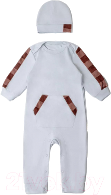 Комплект одежды для малышей Amarobaby Cell Keng / AB-OD22-C501K/11-86 (серый, р.86)