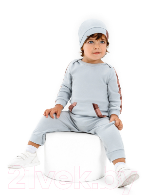 Комплект одежды для малышей Amarobaby Cell Keng / AB-OD22-C501K/11-86 (серый, р.86)