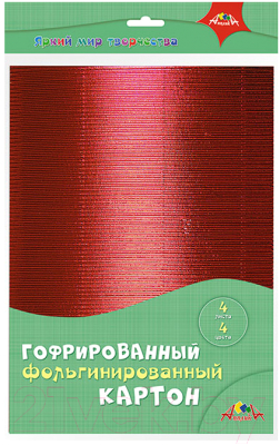 Набор цветного картона Апплика С3301-03 (4цв)