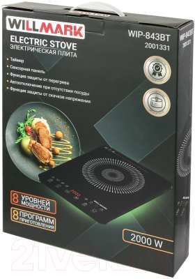 Изображение товара Электрическая настольная плита Willmark WIP-843BT