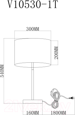 Прикроватная лампа Moderli Visalia / V10530-1T