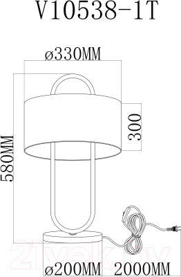 Прикроватная лампа Moderli Palma / V10538-1T