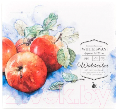 Набор бумаги для рисования Малевичъ White Swan / 401438 (20л)