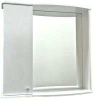 Шкаф с зеркалом для ванной Гамма 08м (белый, левый) - 