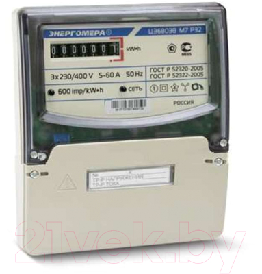 Счетчик электроэнергии индукционный Энергомера ЦЭ-6803В 1 3ф 10-100А / 101003001011076