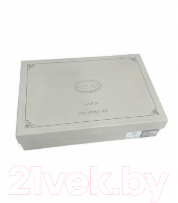 Комплект постельного белья Karven Stripe Satin Евро / N 163-SS 009  (krem/кремовый)