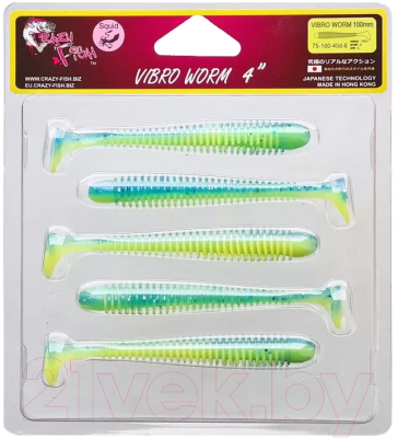 Мягкая приманка Crazy Fish Vibro Worm 4 / 75-100-40d-6