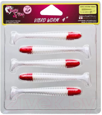Мягкая приманка Crazy Fish Vibro Worm 4 / 75-100-59RH-6