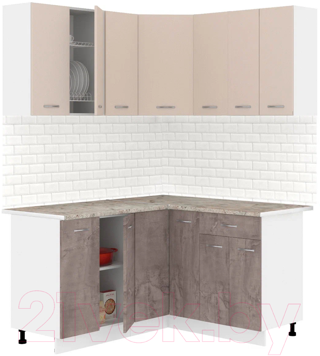 Кухонный гарнитур Кортекс-мебель Корнелия Лира 1.5x1.4