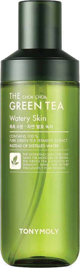 Тоник для лица Tony Moly The Chok Chok Green Tea Watery Skin Увлажняющий