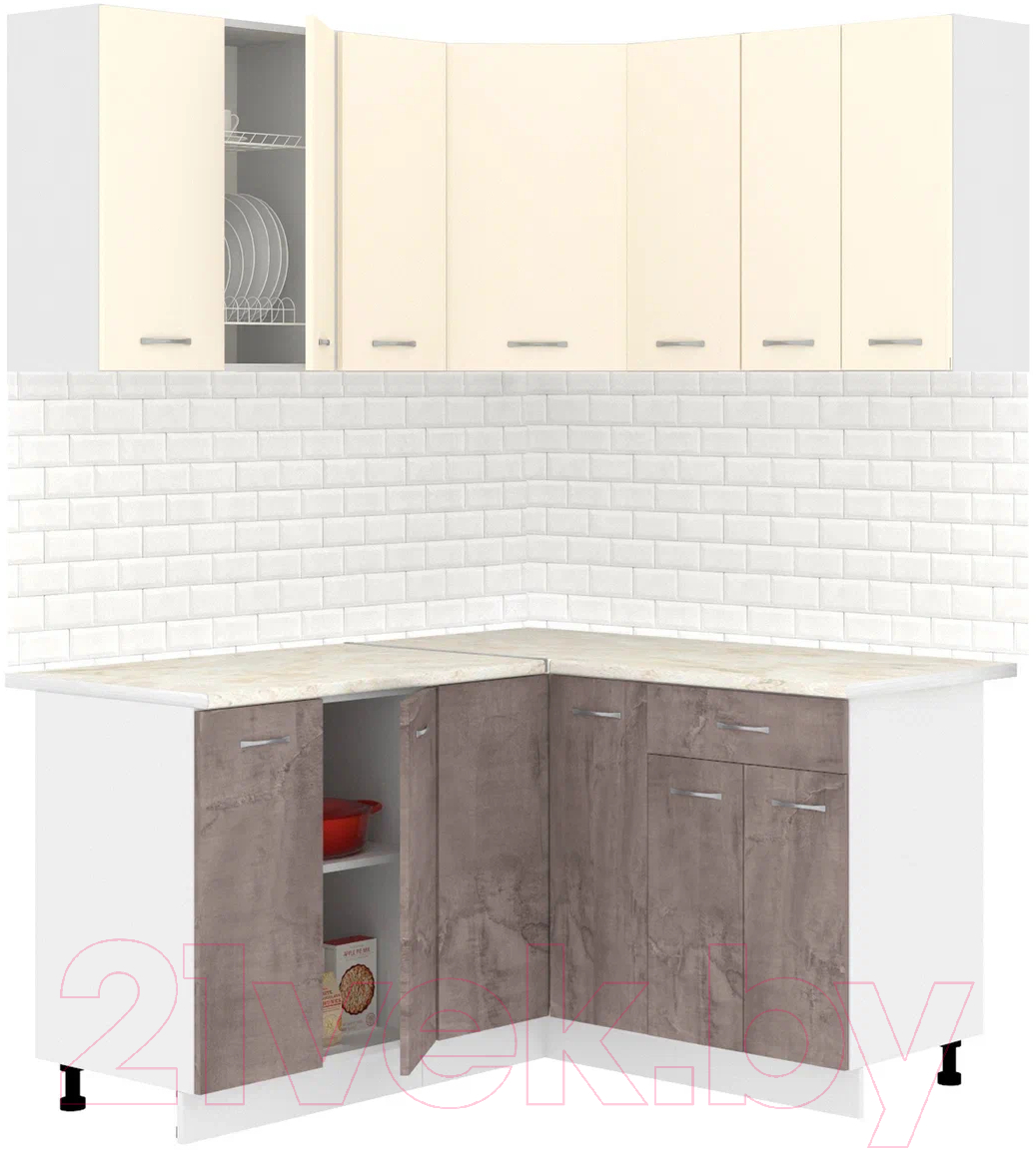 Кухонный гарнитур Кортекс-мебель Корнелия Лира 1.5x1.4