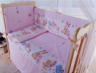 Комплект постельный для малышей Баю-Бай Cloud / К20C03 (белый/зеленый)