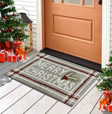 Коврик Arya Merry Christmas / 8680943222398 (50x80, серый)