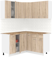 Кухонный гарнитур Кортекс-мебель Корнелия Лира 1.5x1.5 (дуб сонома/мадрид) - 