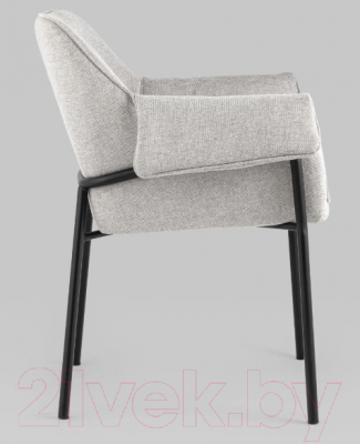 Кресло мягкое Stool Group Бесс / FDC9469P BEL-40 (рогожка светло-серый)