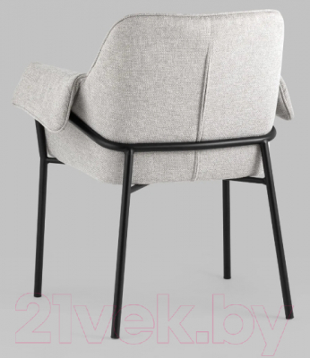 Кресло мягкое Stool Group Бесс / FDC9469P BEL-40 (рогожка светло-серый)