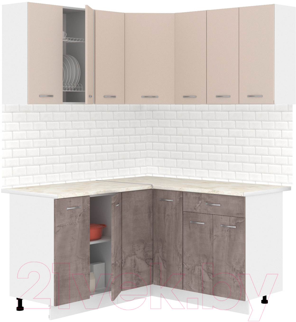 Кухонный гарнитур Кортекс-мебель Корнелия Лира 1.5x1.5
