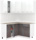 Кухонный гарнитур Кортекс-мебель Корнелия Лира 1.5x1.5 (белый/береза/марсель) - 