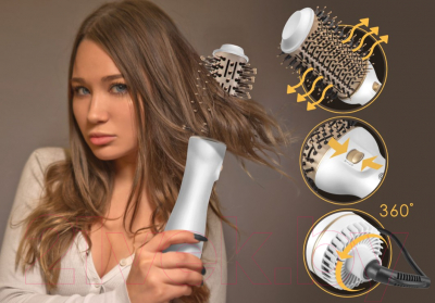 Изображение товара Фен-щетка Endever Aurora-500 (белый)