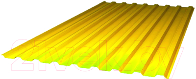 Монолитный поликарбонат Sunnex МП-20 Профилированный 1150x2000x0.8мм (желтый)