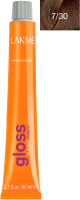

Крем-краска для волос, Gloss Color Rinse+Jojoba Oil тонирующая безаммиачная 7/30