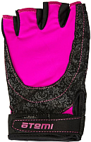 Перчатки для фитнеса Atemi AFG06P (S, черный/розовый) - 