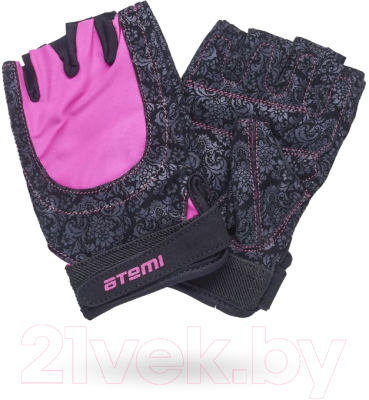 Перчатки для фитнеса Atemi AFG06P (M, черный/розовый)