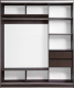 Миниатюра изображения товара Шкаф-купе Рэйгрупп 233 VVX Elgon РГ-07.04 (венге/хром)