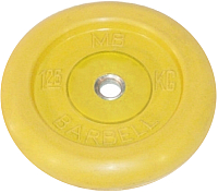 Диск для штанги MB Barbell d26мм 1.25кг (желтый) - 
