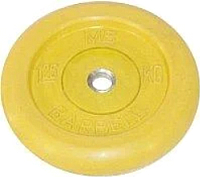 Диск для штанги MB Barbell d31мм 1.25кг (желтый) - 