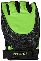 Перчатки для фитнеса Atemi AFG06GN (S, черный/зеленый) - 