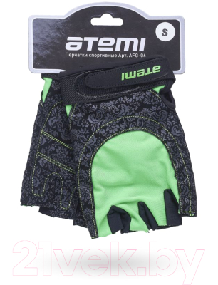 Перчатки для фитнеса Atemi AFG06GN (M, черный/зеленый)