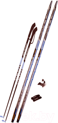 Комплект беговых лыж STC NN75 195/155 (красный)