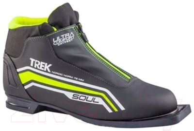 Ботинки для беговых лыж TREK Soul Comfort 1 NN75 (черный/лайм, р-р 38)