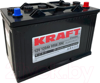 Автомобильный аккумулятор KrafT 120 R / D2 110 10B01 (120 А/ч)