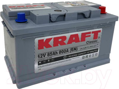 Автомобильный аккумулятор KrafT 85 R низкий / S LB4 080 10B13 (85 А/ч)