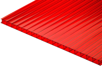 Сотовый поликарбонат Ultramarin 6000x2100x3.5мм (красный) - 