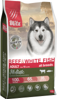 

Корм для собак Blitz Pets, Holistic Adult Beef&White Fish / 4259