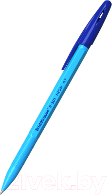 Ручка шариковая Erich Krause R-301 Neon Stick / 58089 (синий)