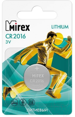 Батарейка Mirex CR2016 3V / 23702-CR2016-E1