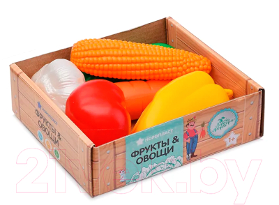 Набор игрушечных продуктов Нордпласт Овощи в ящике / 434/2