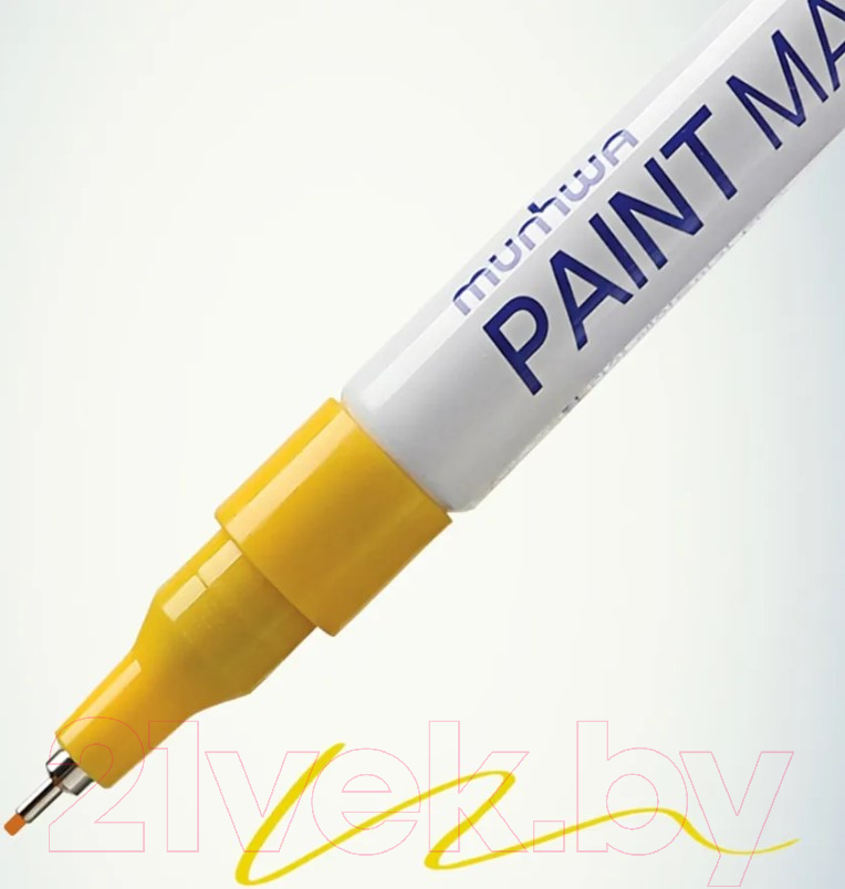 Маркер перманентный MunHwa Extra Fine Paint Marker / EFPM-08 (желтый) — фото 3