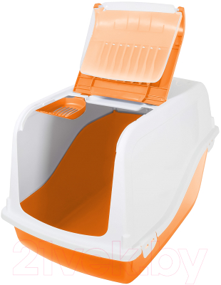 Туалет-домик Duvo Plus Azrael / 13604/DV (оранжевый/белый)