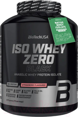 Протеин BioTechUSA Iso Whey Zero Black (2270г, клубника)