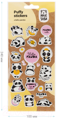 Набор наклеек Meshu Hello Panda / MS_36959